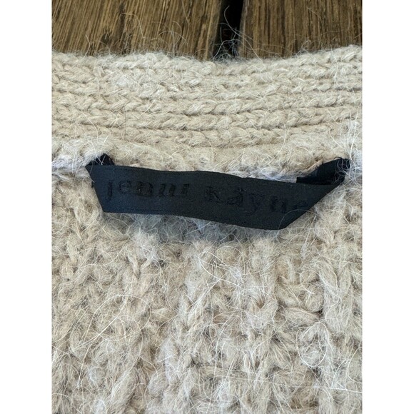 Jenni Kayne Alpaca Blend Oversized Cocoon Cardigan Women’s Sz M Oatmeal Buttons - Picture 6 of 13